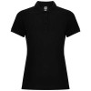 Pegaso Premium short sleeve women's polo in Solid Black