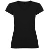 Victoria short sleeve women's v-neck t-shirt in Solid Black
