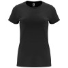 Capri short sleeve women's t-shirt in Solid Black