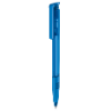 senator Super Hit Clear plastic ball pen with soft grip in blue
