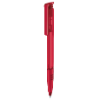 senator Super Hit Clear plastic ball pen with soft grip in cherry