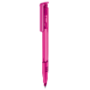 senator Super Hit Clear plastic ball pen with soft grip in pink