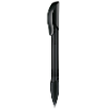 senator Hattrix Clear plastic ball pen with soft grip in black
