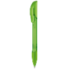 senator Hattrix Clear plastic ball pen with soft grip in light-green