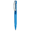 senator New Spring Clear plastic ball pen with metal clip in blue