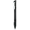 senator Hattrix Clear plastic ball pen with metal clip & soft grip in black