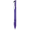 senator Hattrix Clear plastic ball pen with metal clip & soft grip in purple