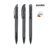 senator Challenger Clear plastic ball pen with soft grip in anthracite