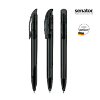 senator Challenger Clear plastic ball pen with soft grip in black