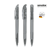 senator Challenger Clear plastic ball pen with soft grip in cool-grey