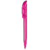 senator Challenger Clear plastic ball pen with soft grip in pink