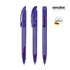 senator Challenger Clear plastic ball pen with soft grip in purple