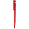 senator Liberty Clear plastic ball pen in strawberry-red