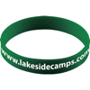 Silicone Wristband With Aluminium Patch in green