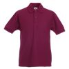 Kids Pique Polo Shirt in burgundy