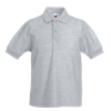 Kids Pique Polo Shirt in heather-grey