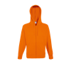 Lightweight Zip Hooded Sweatshirt in orange