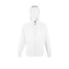 Lightweight Zip Hooded Sweatshirt in white
