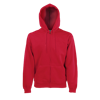 Zip Hooded Sweatshirt in red