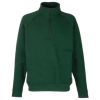 Zip Neck Sweatshirt in bottle-green