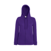 Lady Fit Lightweight Zip Hooded Sweatshirt in purple