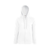 Lady Fit Lightweight Zip Hooded Sweatshirt in white