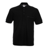 Pocket Pique Polo Shirt in black