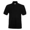 Poly Cotton Heavy Pique Polo Shirt in black