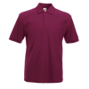 Poly Cotton Heavy Pique Polo Shirt in burgundy