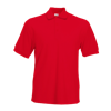 Poly Cotton Heavy Pique Polo Shirt in red