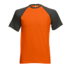 Contrast Baseball T-Shirt in orange-with-light-graphite