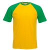 Contrast Baseball T-Shirt in sunflower-with-kelly-green