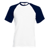 Contrast Baseball T-Shirt in white-with-deep-navy