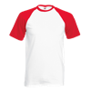 Contrast Baseball T-Shirt in white-with-red