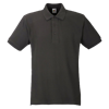 Heavy Pique Polo Shirt in charcoal
