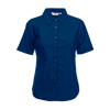 Lady Fit Short Sleeve Oxford Shirt in navy