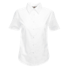 Lady Fit Short Sleeve Oxford Shirt in white