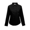 Lady Fit Long Sleeve Poplin Shirt in black