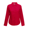 Lady Fit Long Sleeve Poplin Shirt in red