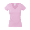 Lady Fit Value V Neck T-Shirt in light-pink