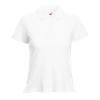 Lady Fit Pique Polo Shirt in white