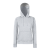 Lady Fit Hooded Sweat in heather-grey