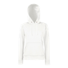 Lady Fit Hooded Sweat in white
