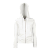 Lady Fit Zip Hooded Jacket in white