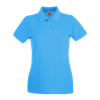 Lady Fit Premium Pique Polo Shirt in azure