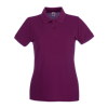 Lady Fit Premium Pique Polo Shirt in burgundy