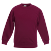 Kids Drop Shoulder Sweatshirt in burgundy