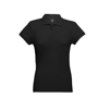 EVE. Women's polo shirt in black