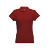 EVE. Women's polo shirt in blood-red