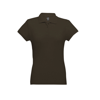 THC EVE. Women's polo shirt in chocolate
